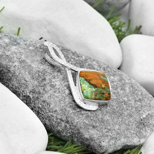 Natural Chrome Chalcedony Pendant P-1549 SDP123786