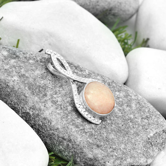 Natural Pink Scolecite Pendant P-1549 SDP123789