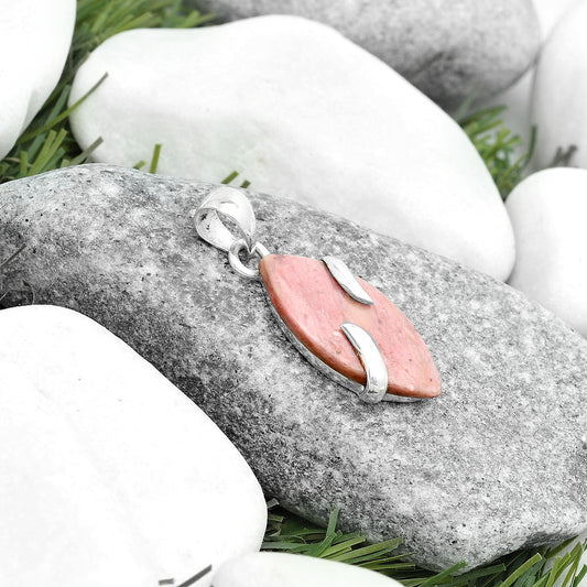 Natural Pink Tulip Quartz Pendant P-1560 SDP123854