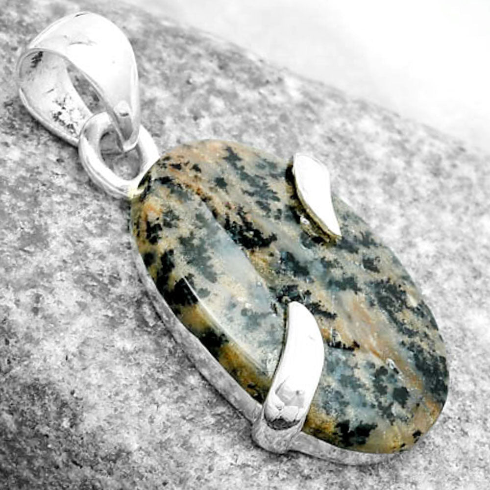 Natural Russian Honey Dendrite Opal Pendant P-1560 SDP123856