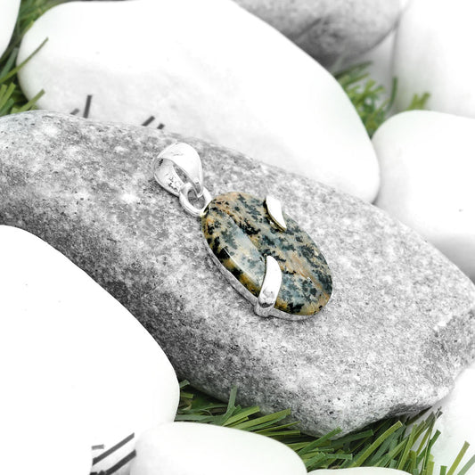 Natural Russian Honey Dendrite Opal Pendant P-1560 SDP123856