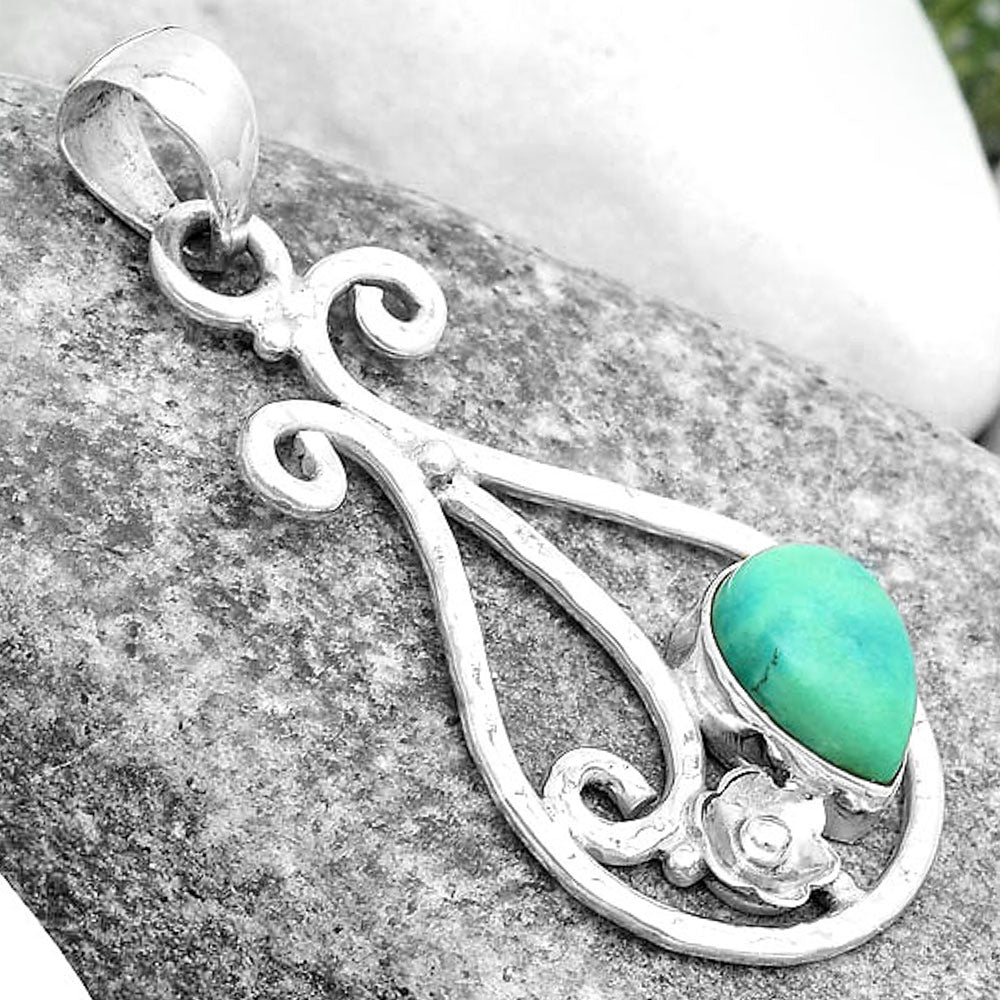 Natural Turquoise Magnesite Pendant P-1714 SDP123876
