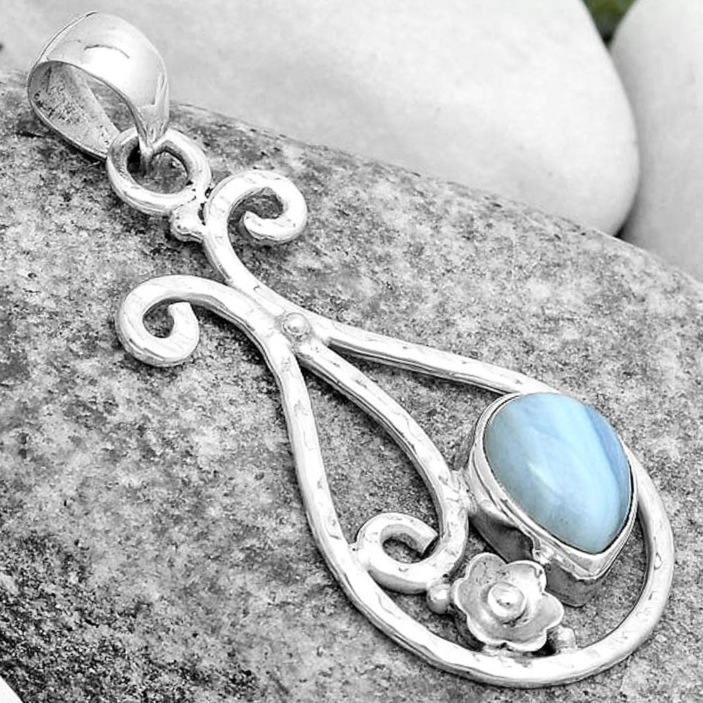 Natural Blue Lace Agate South Africa Pendant P-1714 SDP123879