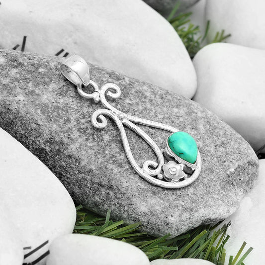 Natural Turquoise Magnesite Pendant P-1714 SDP123882