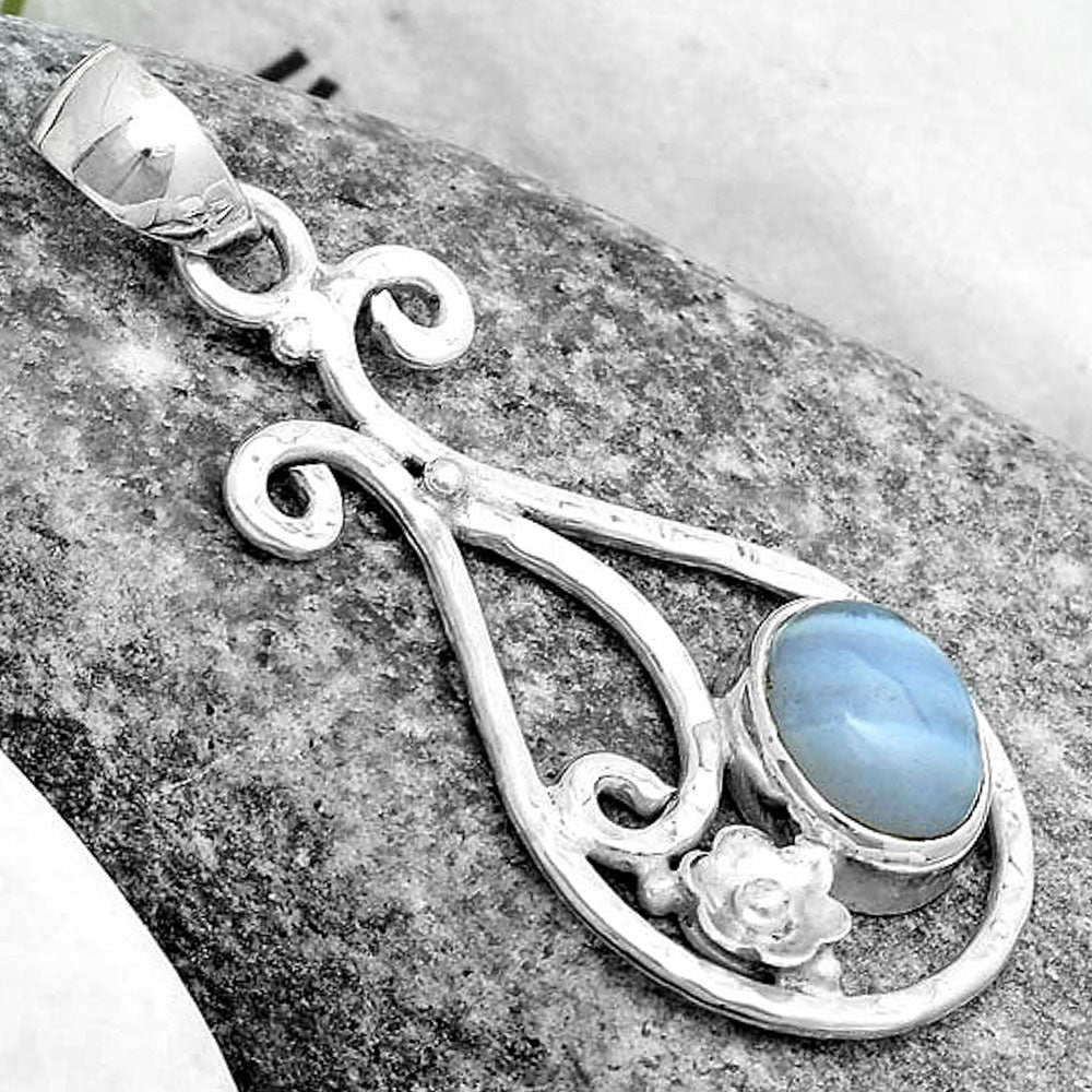 Natural Blue Lace Agate South Africa Pendant P-1714 SDP123898