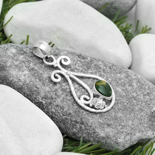 Natural Chrome Chalcedony Pendant P-1714 SDP123907