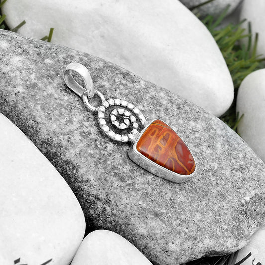 Spiral - Natural Noreena Jasper Pendant P-1650 SDP124108