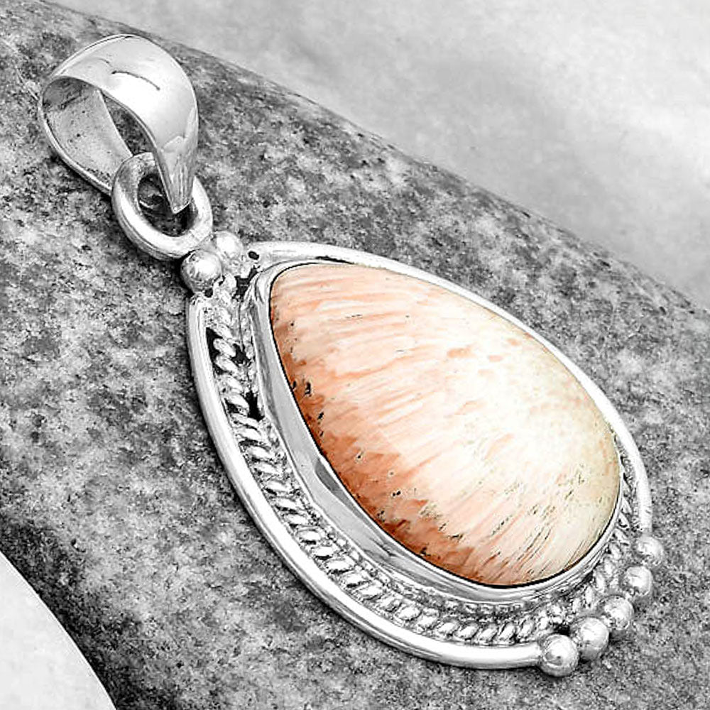 Natural Orange Scolecite - India Pendant P-1511 SDP124350