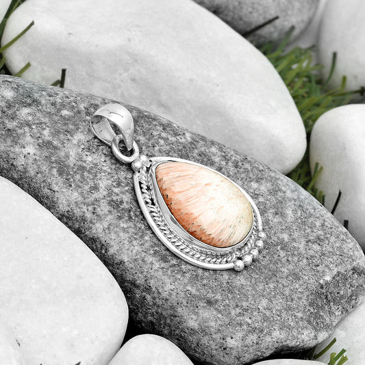 Natural Orange Scolecite - India Pendant P-1511 SDP124350