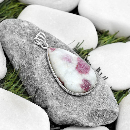 Natural Pink Tourmaline in Quartz Pendant P-1001 SDP124411