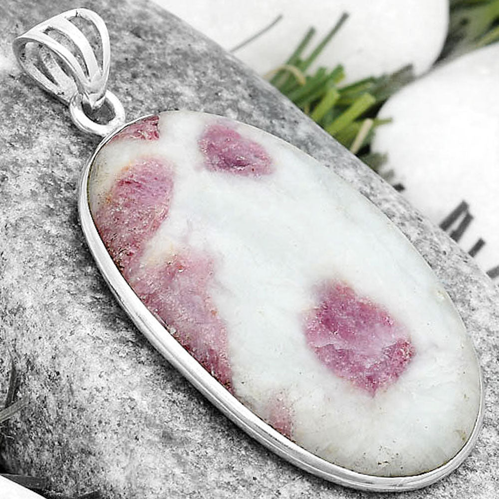 Natural Pink Tourmaline in Quartz Pendant P-1001 SDP124416