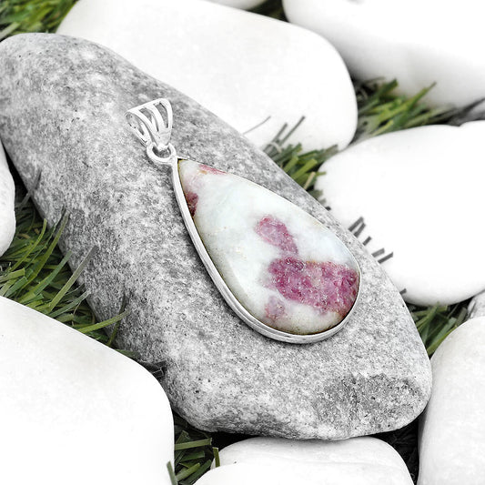 Natural Pink Tourmaline in Quartz Pendant P-1001 SDP124421