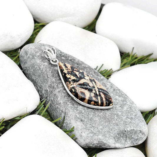 Natural Viper Skin Jasper Pendant P-1001 SDP124957