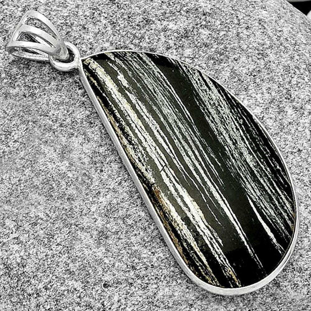 Natural Silver Leaf Obsidian Pendant P-1001 SDP124994