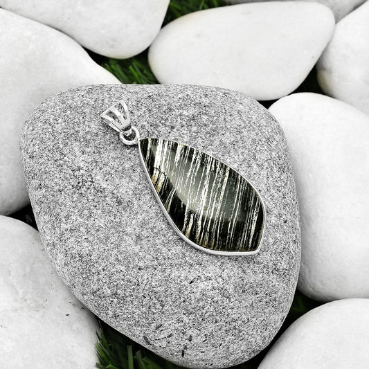 Natural Silver Leaf Obsidian Pendant P-1001 SDP125002