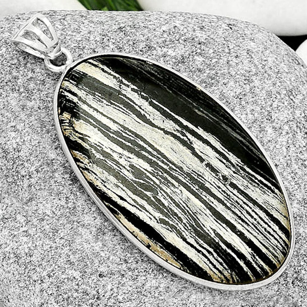 Natural Silver Leaf Obsidian Pendant P-1001 SDP125009