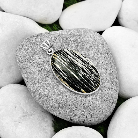 Natural Silver Leaf Obsidian Pendant P-1001 SDP125032