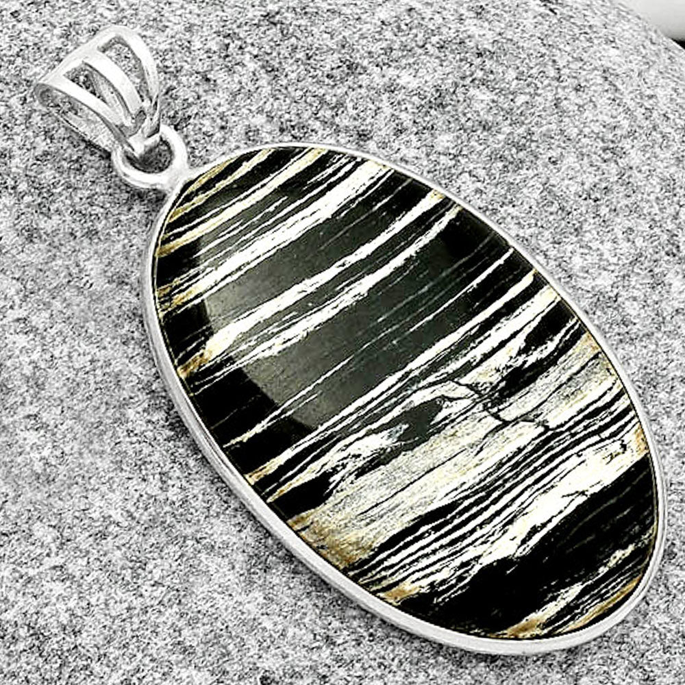 Natural Silver Leaf Obsidian Pendant P-1001 SDP125041