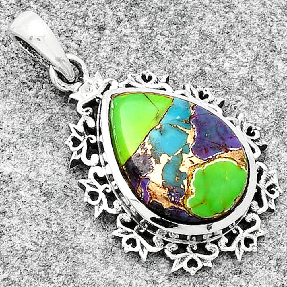 Multi Copper Turquoise - Arizona Pendant P-1028 SDP125126