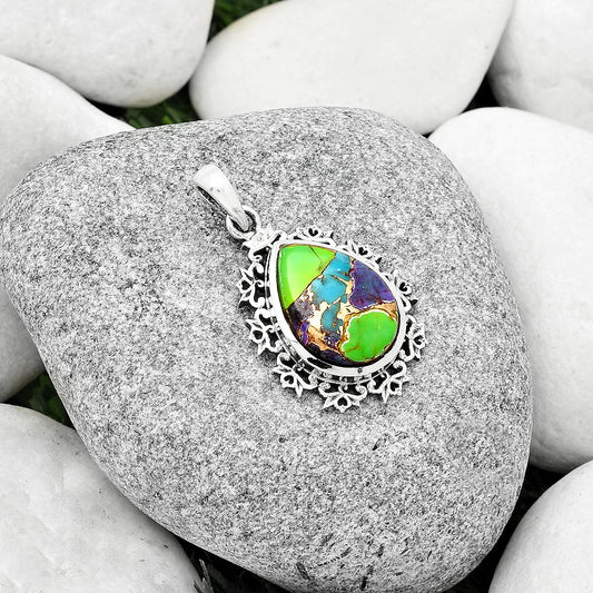 Multi Copper Turquoise - Arizona Pendant P-1028 SDP125126