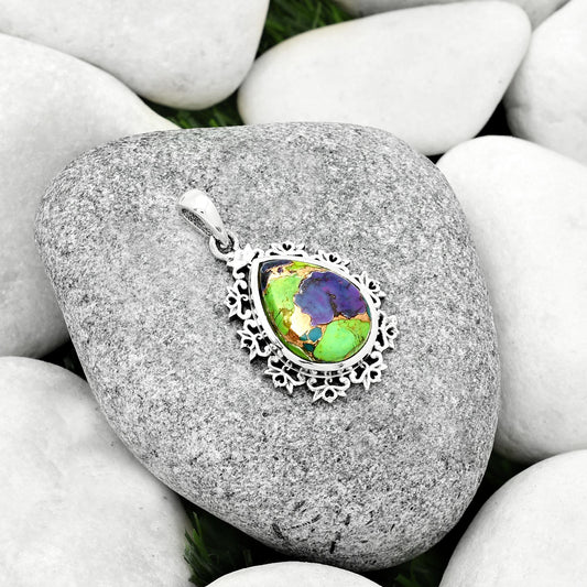 Multi Copper Turquoise - Arizona Pendant P-1028 SDP125130