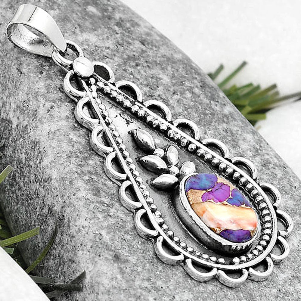 Spiny Oyster Turquoise - Arizona Pendant P-1033 SDP125227