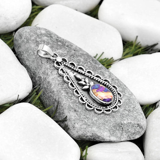 Spiny Oyster Turquoise - Arizona Pendant P-1033 SDP125227