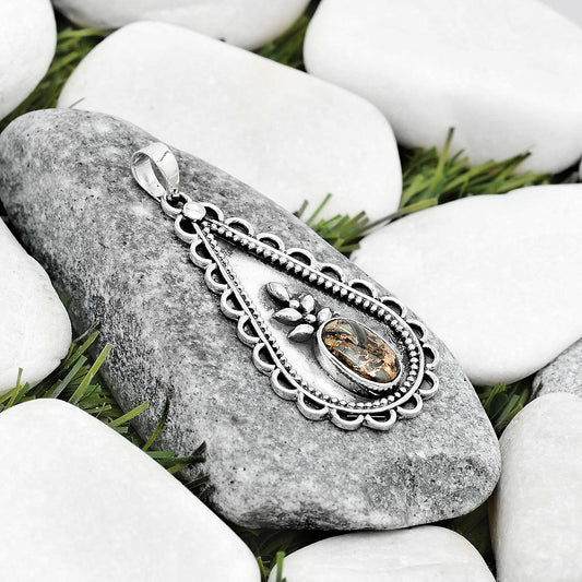 Natural Copper Abalone Shell Pendant P-1033 SDP125256