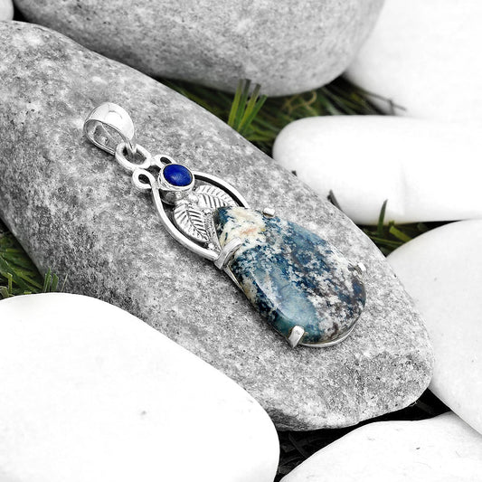 Blue Scheelite Turkey & Lapis Lazuli Pendant P-1434 SDP125374