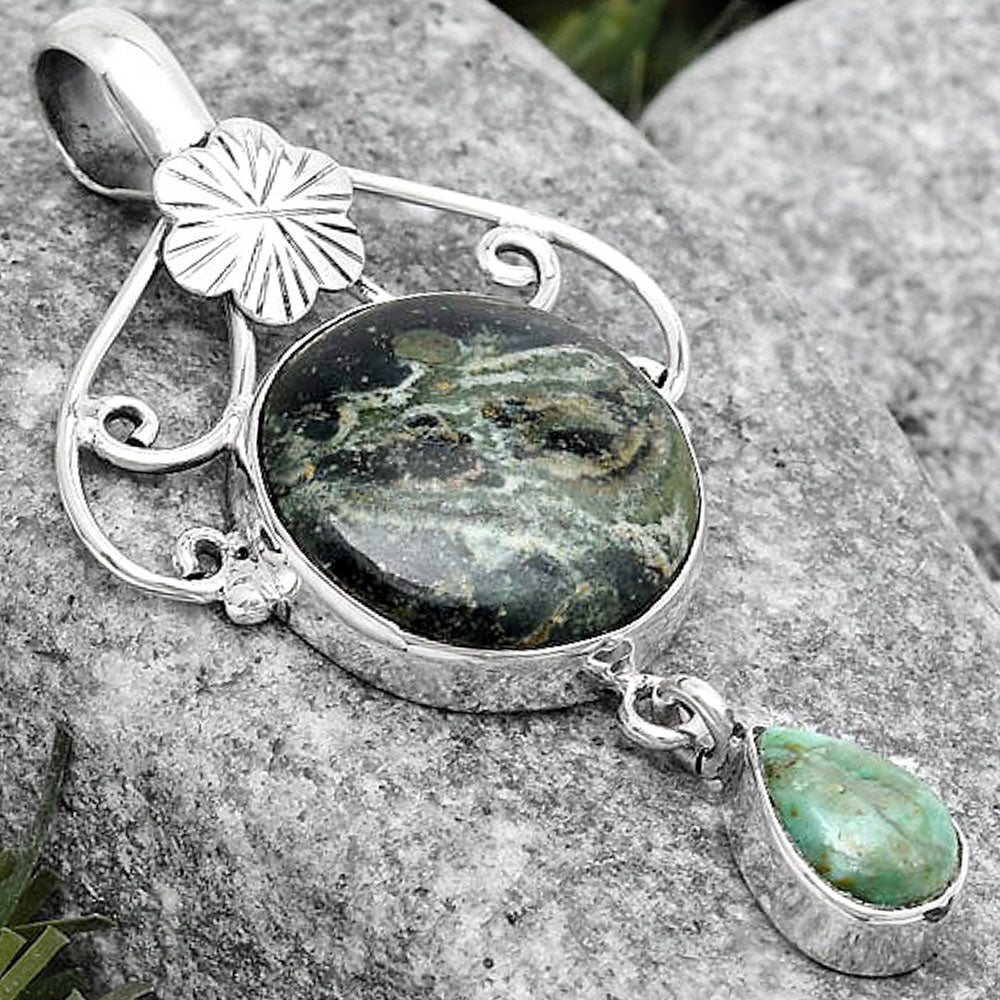 Star Galaxy Jasper & Larsonite Jasper Pendant P-1455 SDP125505