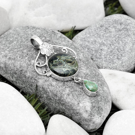 Star Galaxy Jasper & Larsonite Jasper Pendant P-1455 SDP125505