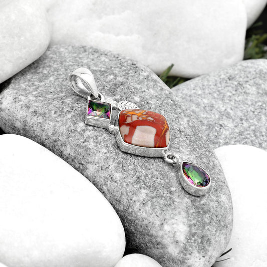 Natural Noreena Jasper & Mystic Topaz Pendant P-1414 SDP125569