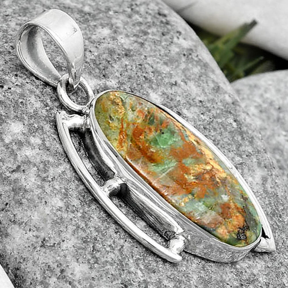 Natural Chrome Chalcedony Pendant P-1274 SDP125613