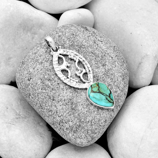Natural Lucky Charm Tibetan Turquoise Pendant P-1035 SDP125856