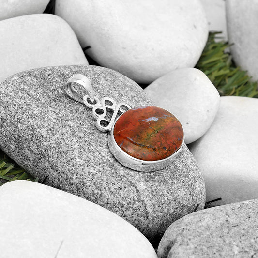 Natural Red Moss Agate Pendant P-1554 SDP125973