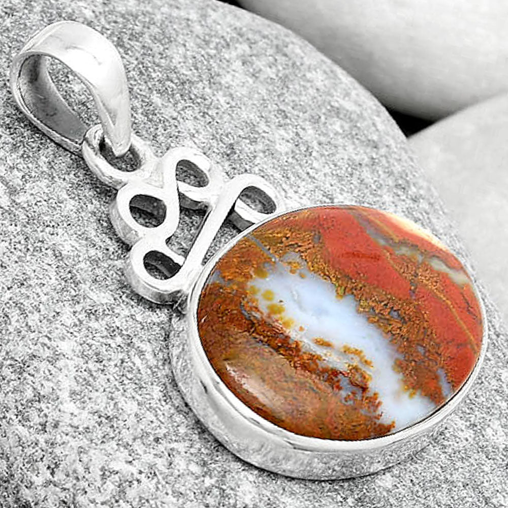 Natural Red Moss Agate Pendant P-1554 SDP125977