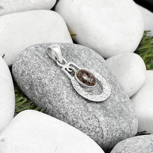 Black Tourmaline In Quartz Shri Lanka Pendant P-1343 SDP126100