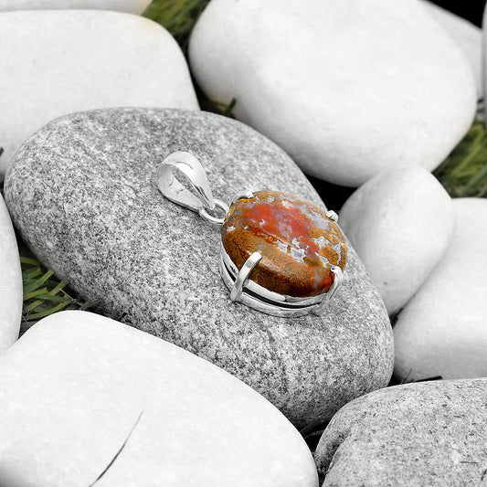 Natural Red Moss Agate Pendant P-1013 SDP126137