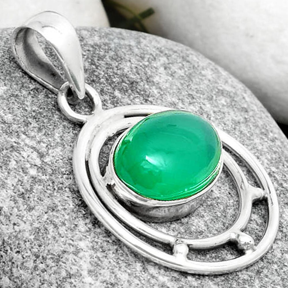 Natural Green Onyx Pendant P-1712 SDP126208