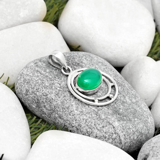 Natural Green Onyx Pendant P-1712 SDP126208