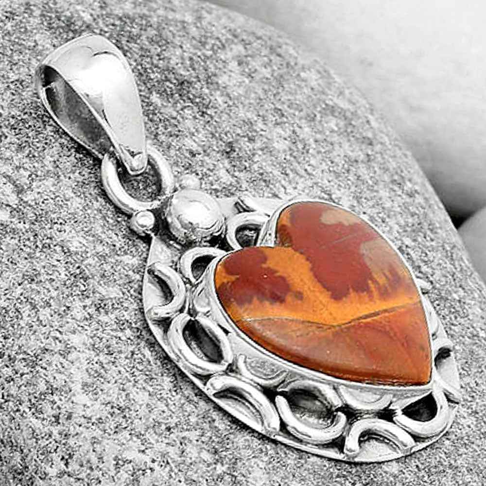 Heart Natural Noreena Jasper Pendant P-1242 SDP126227