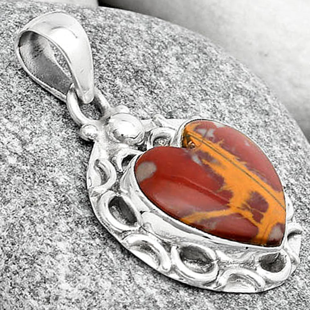 Heart Natural Noreena Jasper Pendant P-1242 SDP126232