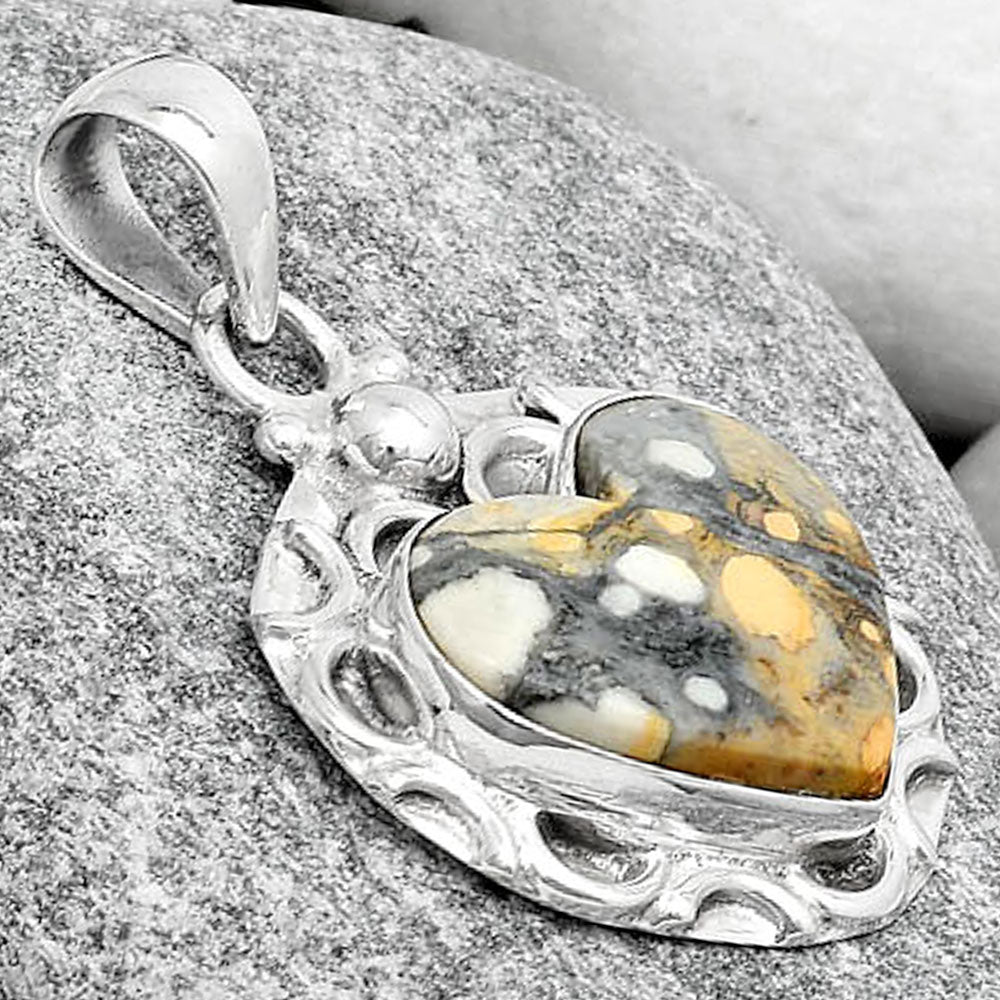 Heart Maligano Jasper - Indonesia Pendant P-1242 SDP126257