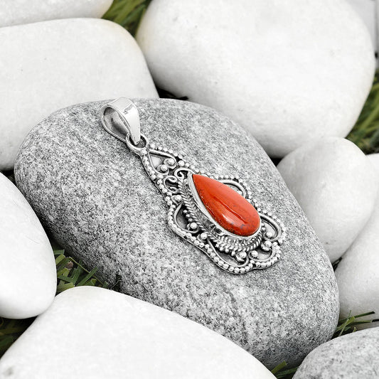 Natural Red Moss Agate Pendant P-1214 SDP126272