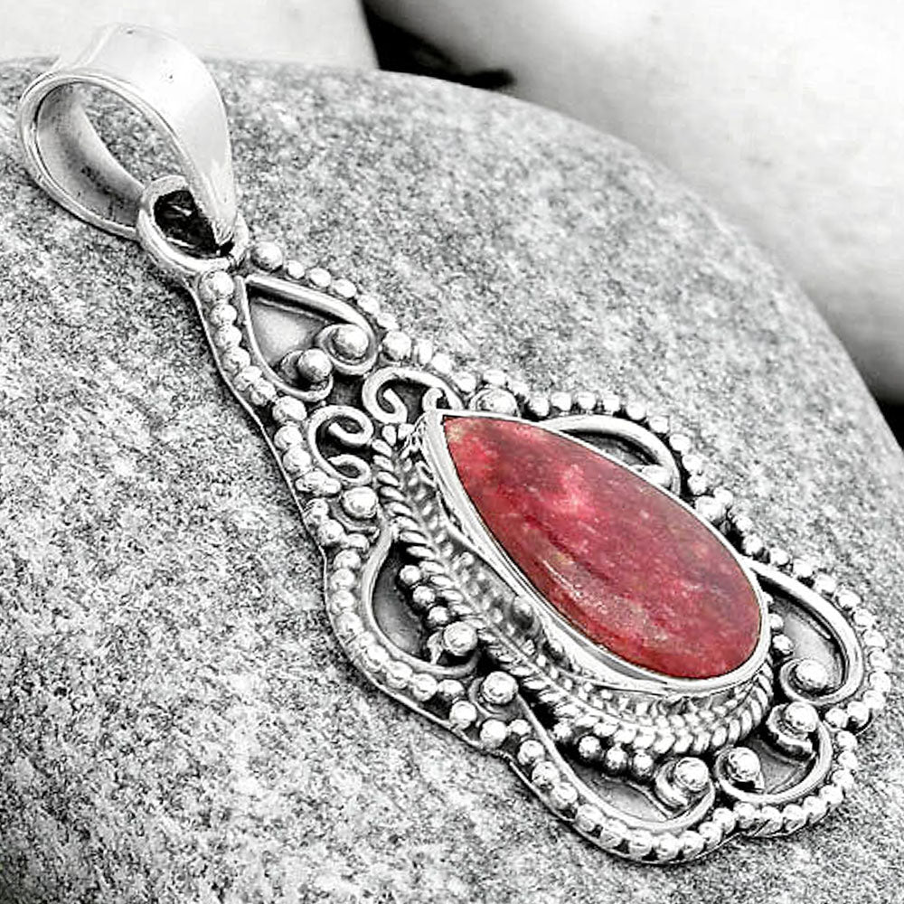 Natural Pink Thulite - Norway Pendant P-1214 SDP126286