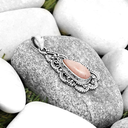 Natural Pink Scolecite Pendant P-1214 SDP126288