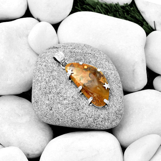 Natural Rhyolite - Rainforest Jasper Pendant P-1189 SDP126475