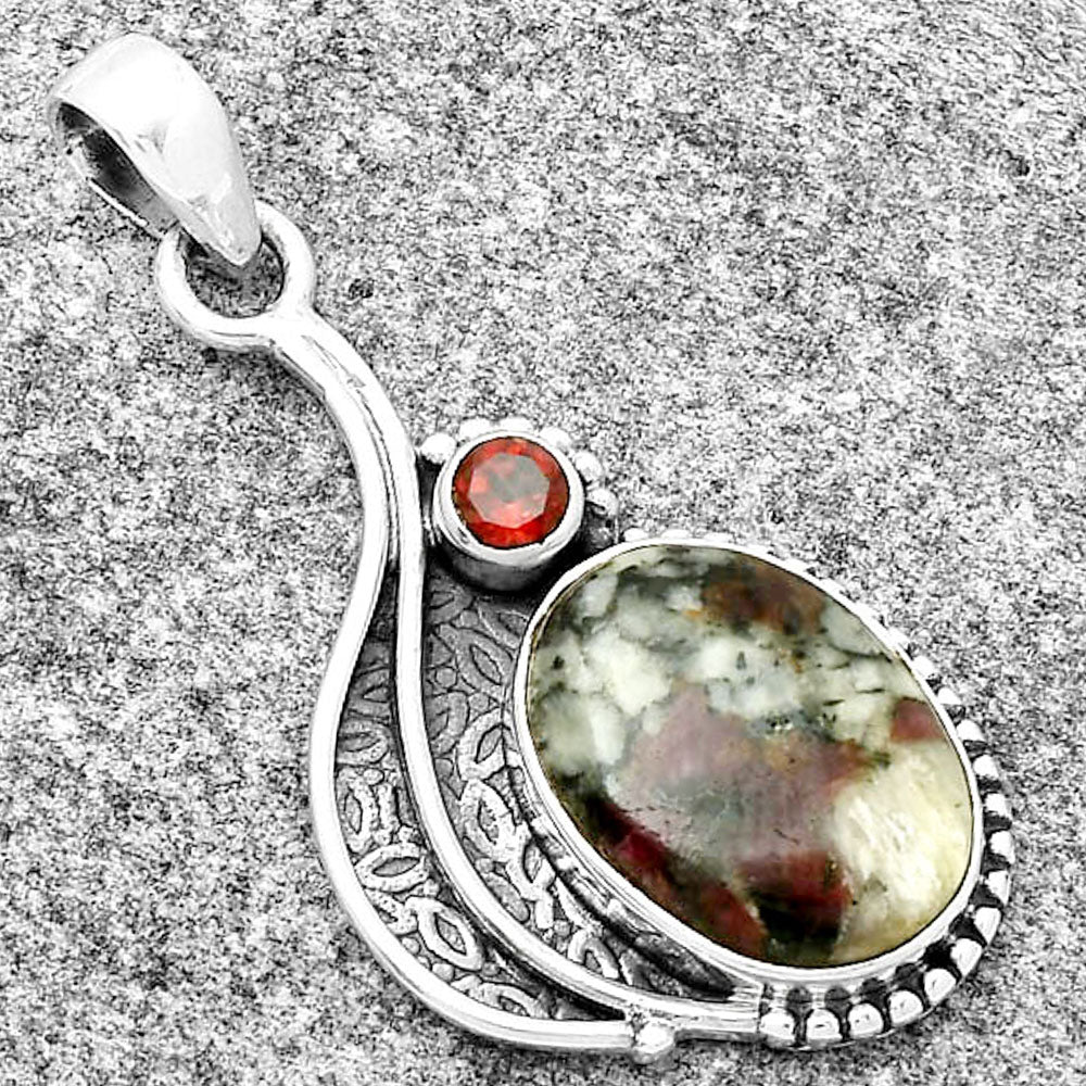 Natural Russian Eudialyte & Garnet Pendant P-1467 SDP126506