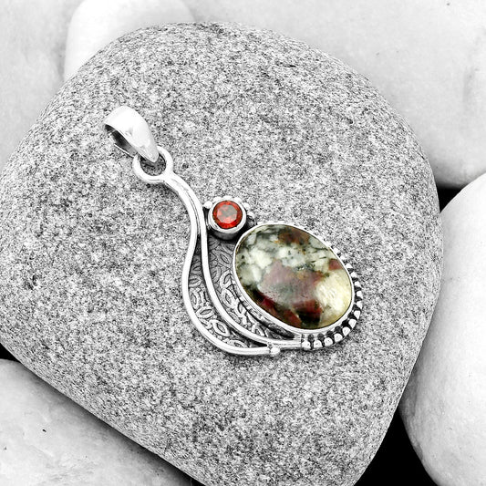 Natural Russian Eudialyte & Garnet Pendant P-1467 SDP126506