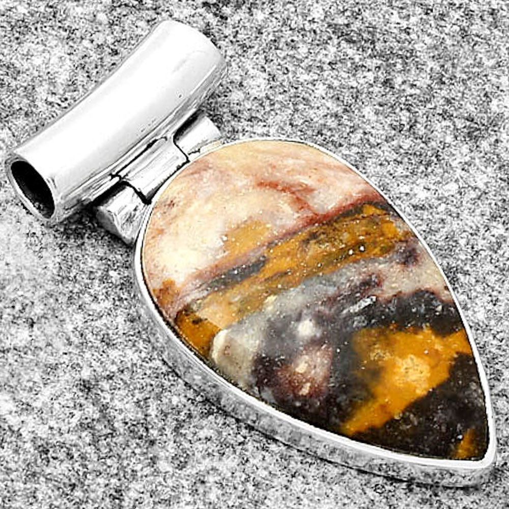 Natural Indian Blanket Jasper Pendant P-1621 SDP126708